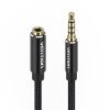 Kábel Audio TRRS 3.5mm férfi 3.5mm női Vention BHCBH 2m Fekete