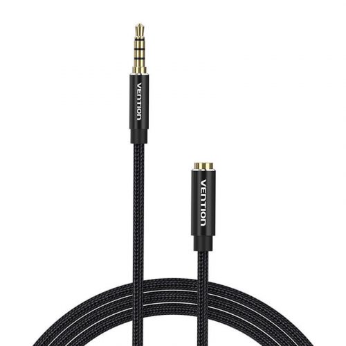 Kábel Audio TRRS 3.5mm férfi 3.5mm női Vention BHCBI 3m Fekete