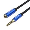 Kábel Audio TRRS 3,5 mm-es férfi 3,5 mm-es női Vention BHCLH 2m kék