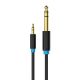 Audiokábel TRS 3.5mm - 6.35mm Vention BABBG 1,5m, Fekete