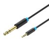 Audiokábel TRS 3.5mm - 6.35mm Vention BABBG 1,5m, Fekete