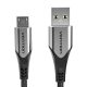 Kábel USB 2.0 A - Micro USB Vention COAHC 3A 0,25m szürke