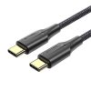 USB-C 2.0 to USB-C Cable Vention TAUBH 2m, 3A, LED Black