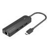 Hub USB-C 3x USB 2.0, RJ45, Micro USB Vention TGOBB 0.15m, Fekete