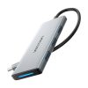 USB-C HDMI, 3x USB 3.0, SD, TF, PD Hub Vention TOPHB 0.15m Szürke