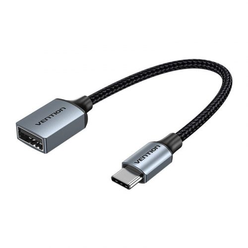 USB-C 2.0 férfi USB női OTG kábel Vention CCWHB 0.15m, 2A, szürke