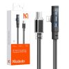 Kábel USB-C Lightning Mcdodo CA-3440 90 fokos 1.2m LED-del (fekete)