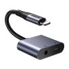 2 az 1-ben audio adapter Joyroom SY-L01 Lightning 3.5mm + Lightning (fekete)