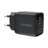 Wall charger GAN3 USB-C+C PD35W Choetech PD6051 (black)