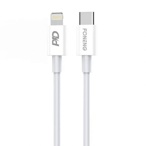 USB-C cable for Lighting Foneng X31, 20W 1m (white)