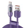 Kábel USB-USB-C Toocki TXCTYX05-P, 1m, FC 66W (lila)