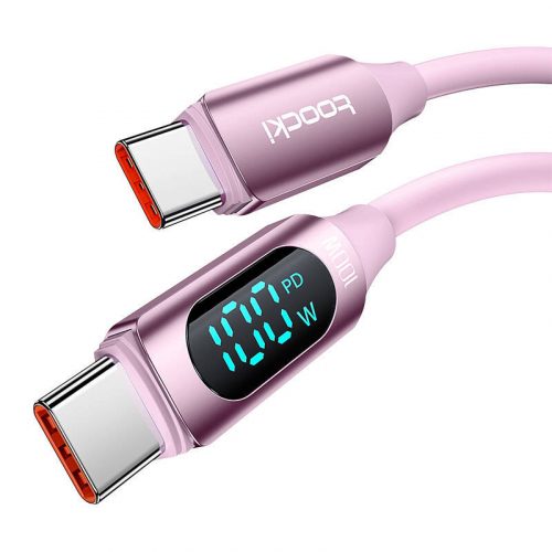 Kábel USB-C USB-C Toocki TXCTT1- XX04-B2, 2m, FC 100W (rózsaszín)