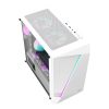 Aigo AL390 számítógépház + RGB ventilátor (fehér)