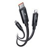 3in1 USB USB-C / Lightning / Micro USB kábel, Mcdodo CA-5790, 3.5A, 1.2m (fekete)