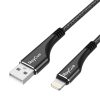 Kabel USB-A do lightning RayCue CA01 1.2m 2.4A (czarny)