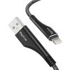 Kábel USB-A do lightning RayCue CA01 1.2m 2.4A (czarny)