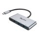 RayCue 4 az 1-ben hub USB-C 3x USB-A 3.0 5Gbps + PD 3.0 100W (szürke)