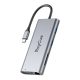 Hub 11w1 RayCue USB-C do 2x USB-A 2.0 480Mbps + 3x USB-A 3.2 5Gbps + SD/TF 3.0 + HDMI 4K30Hz + VGA 1080p + RJ45 + PD 3.0 100W (szükséges)