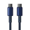 Cable USB-C to USB-C Baseus Tungsten Gold, 100W, 1m (blue)