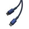 Cable USB-C to USB-C Baseus Tungsten Gold, 100W, 2m (blue)