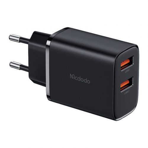 Mcdodo CH-5070 USB-A*2 hálózati töltő, 12W (fekete)