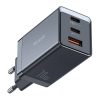 GaN Mcdodo CH-1543 hálózati töltő, 2x USB-C, 1x USB, 67W + USB-C-ről USB-C-re 2m kábel (fekete)