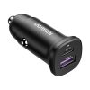 Ugreen EC305 USB-C + USB car charger, 30W (black)