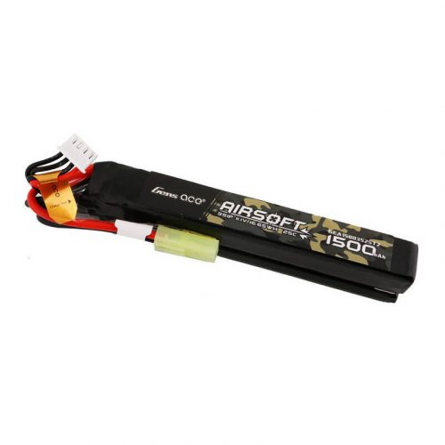 Gens ace 25C 1500mAh 3S1P 11.1V Nunchuck 2X Airsoft Gun Lipo akkumulátor T dugóval