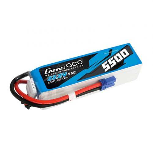 Gens ace 5500mAh Lipo 22.2V 45C 6S1P Model Helicopter Batteries