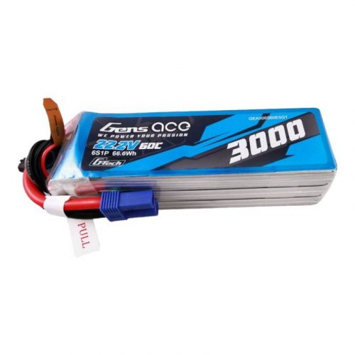 Gens ász G-Tech 3000mAh 22.2V 60C 6S1P Lipo akkumulátor EC5 dugóval