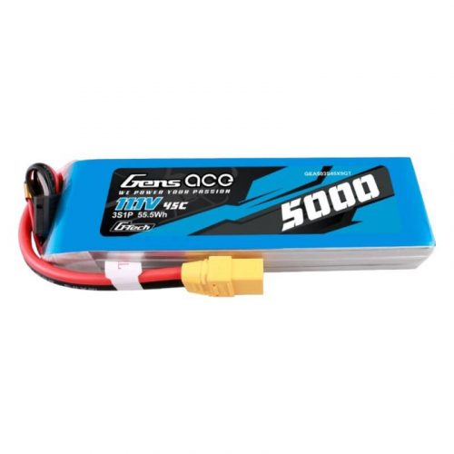 Gens ace G-Tech 5000mAh 11.1V 45C 3S1P lipo battery with XT90 Plug