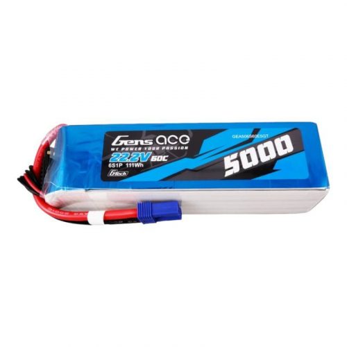 Gens ász G-Tech 5000mAh 22.2V 60C 6S1P Lipo akkumulátor EC5 dugóval