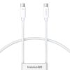 fast Charging Cable Baseus Superior 2 USB-C to USB-C 240W, 1,8m (white)