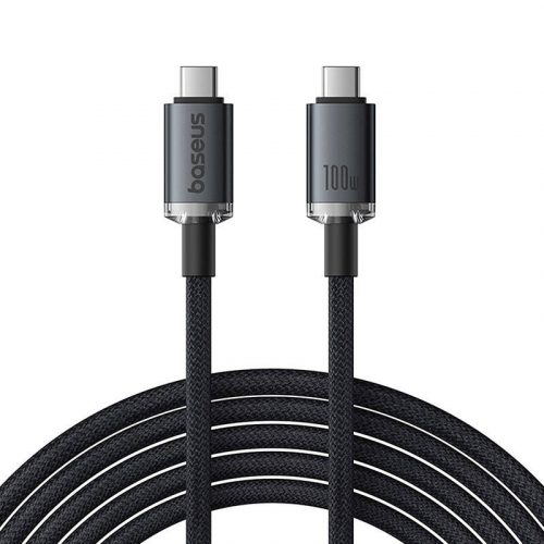 Fast Charging Cable Baseus Crystal Shine USB-C to USB-C 100W, 1,5m, 20Gb (black)