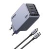 Ugreen Nexode Pro 100W wall charger, GaN, USB + 2x USB-C (gray)