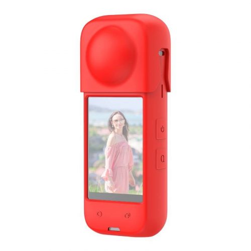 Silicone protective case PULUZ for Insta360 X4 (red)