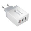 Fali töltő, Essager, ECTQC3-FBB02, 3xUSB, 30W (fehér)