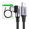 Ugreen US255 USB-C to USB-C cable, 3m, 60W, angled (black)