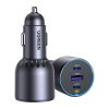 Car charger Ugreen EC703, USB + 2x USB-C, 75W (black)