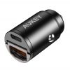 Car charger Aukey CC-A3, 1xUSB-A, 1xUSB-C, 30W (black)