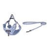 Dogness walking set leash+harness for dog (light blue)