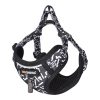 Dogness cat leash+harness walking set (black and white)