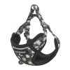 Cat set Dogness harness and leash (Daisy Black)