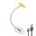 Wireless lamp Glocusent ET-Head clip-on book light, USB-C 650mAh timer (White)