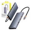 Hub 13in1 Baseus PortalJoy USB-C to HDMI+DP+VGA+C+USB+PD+RJ45+SD/TF+3.5mm (grey)