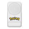 Mágneses powerbank OTL 5000 mAh, USB-C 15W, Pokemon Pokeball állvánnyal (piros-fehér)