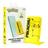 Mágneses powerbank OTL 5000 mAh, USB-C 15W, Pokemon Pikatchu állvánnyal (sárga)