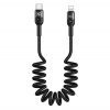 Mcdodo CA-1960 USB-C to Lightning spring cable, 36W, 1.8m (black)