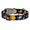 Nylon dog collar with QR code Waudog NASA size S