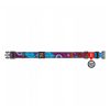 Nylon dog collar with QR code Waudog "Summer" size XL